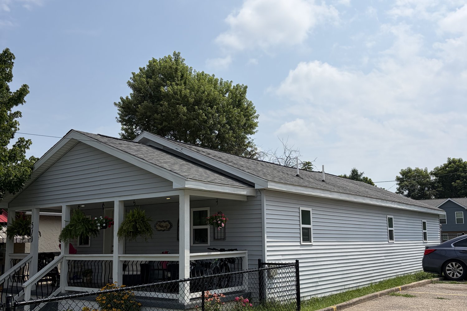 Before — old roof